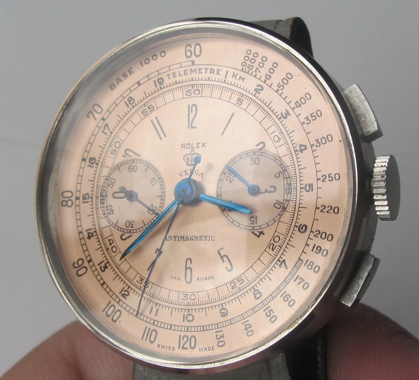 Rolex Ref. 3233 Disco Volante — Salmon Dial Chronograph