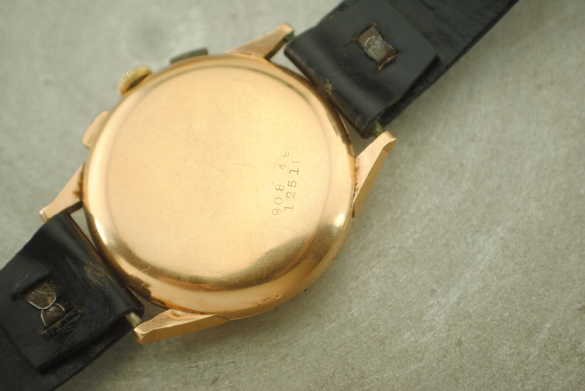 Untreated additional documentary view supplied for the sold Universal Genève reference 12510 chronograph