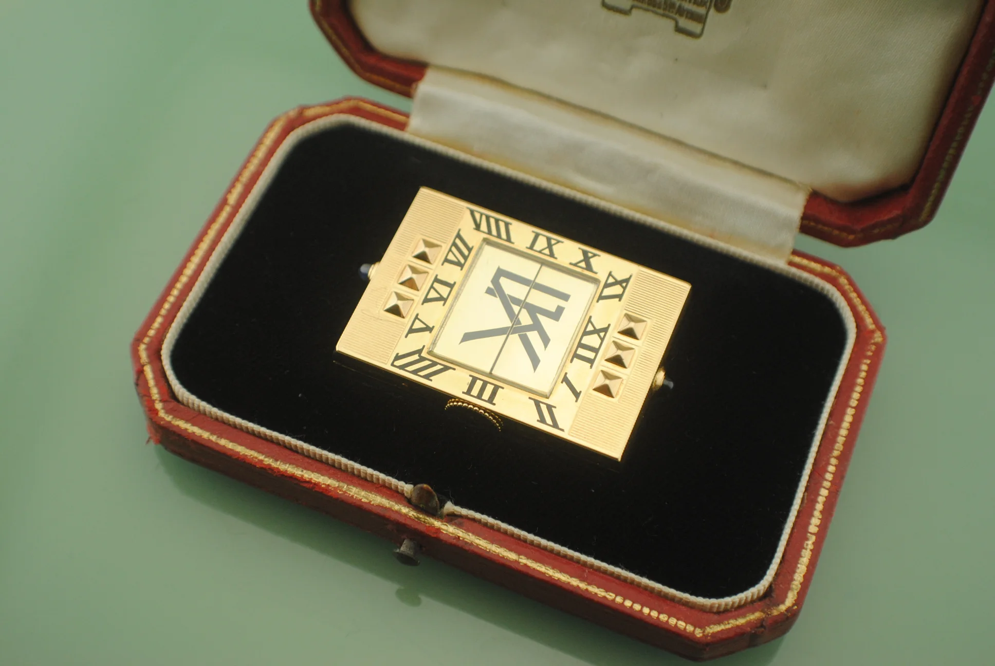 Cartier 1929 18k Yellow Gold Guillotine Watch